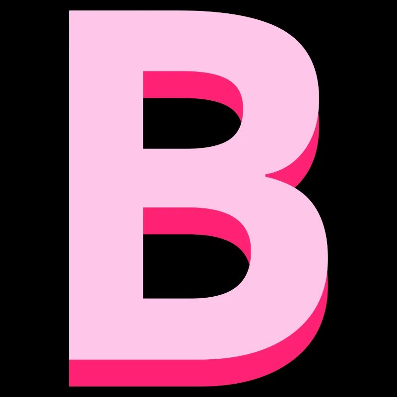 Pop- und moderner rosafarbener Buchstabe b