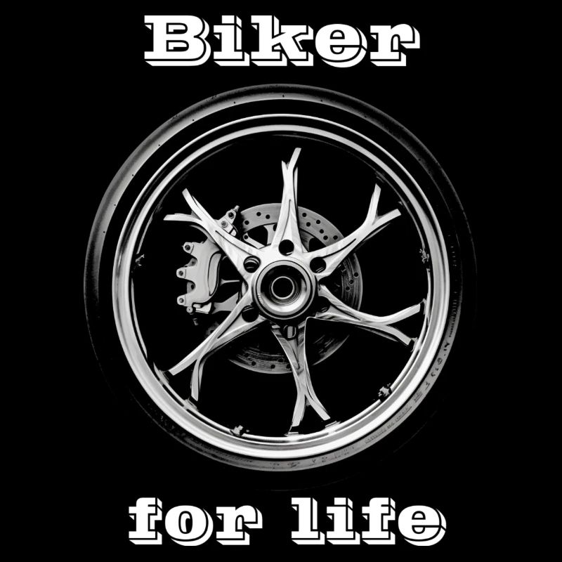 Biker for Life blanc