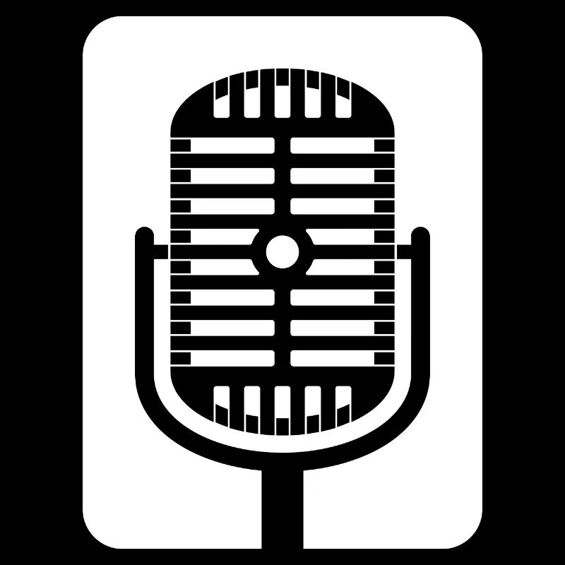 Retro-Mikrofon-Emblem