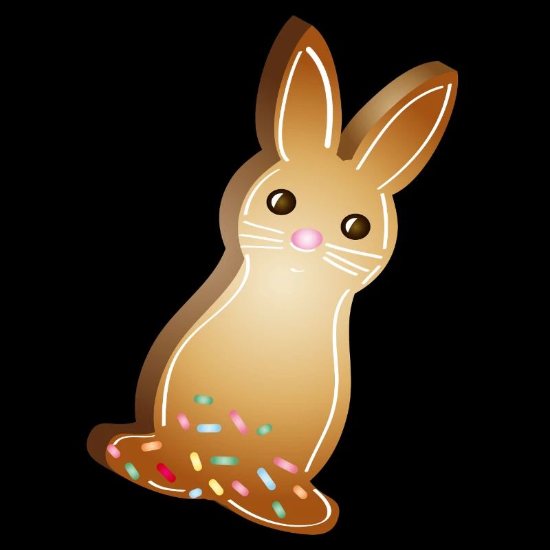 Easter bunny cookies with colorful sugar sprinkles