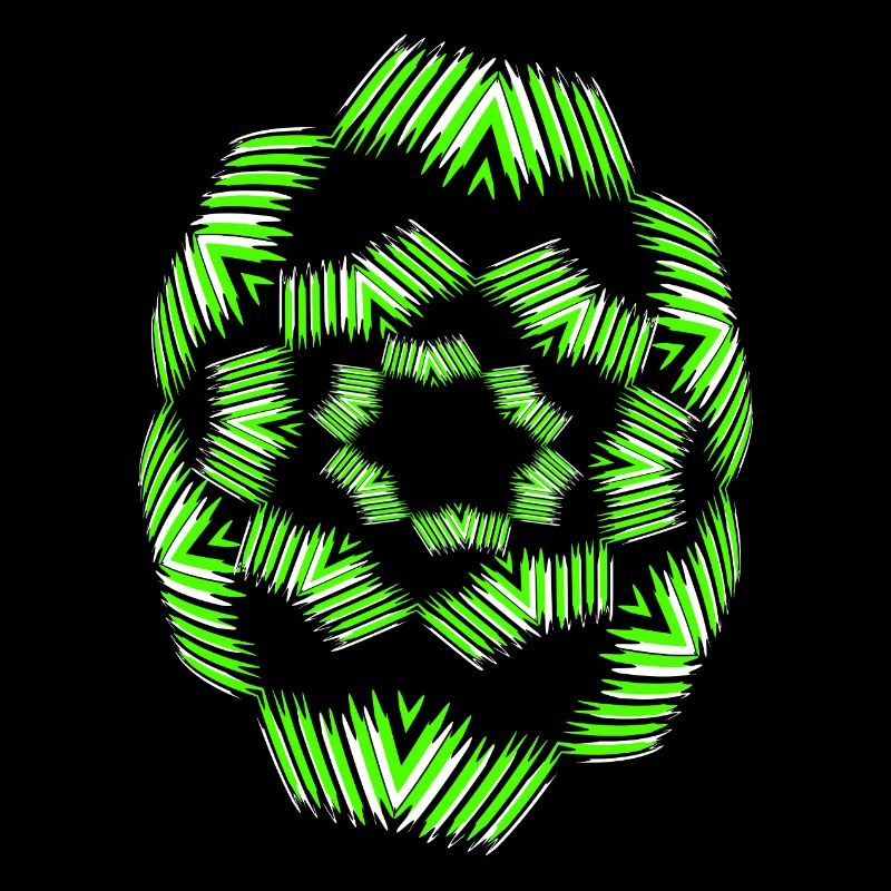 Motif d’éventail néon mandala