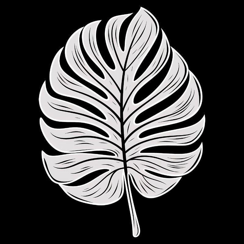 Cool Monstera Leaf, Plants Motif