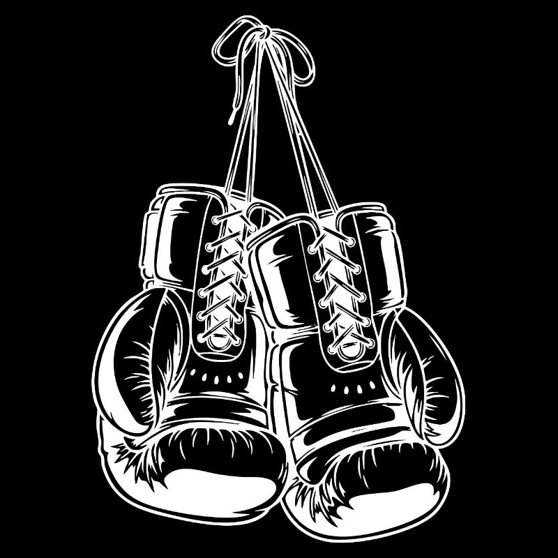 Conception de gants de boxe blancs pour la création de logo