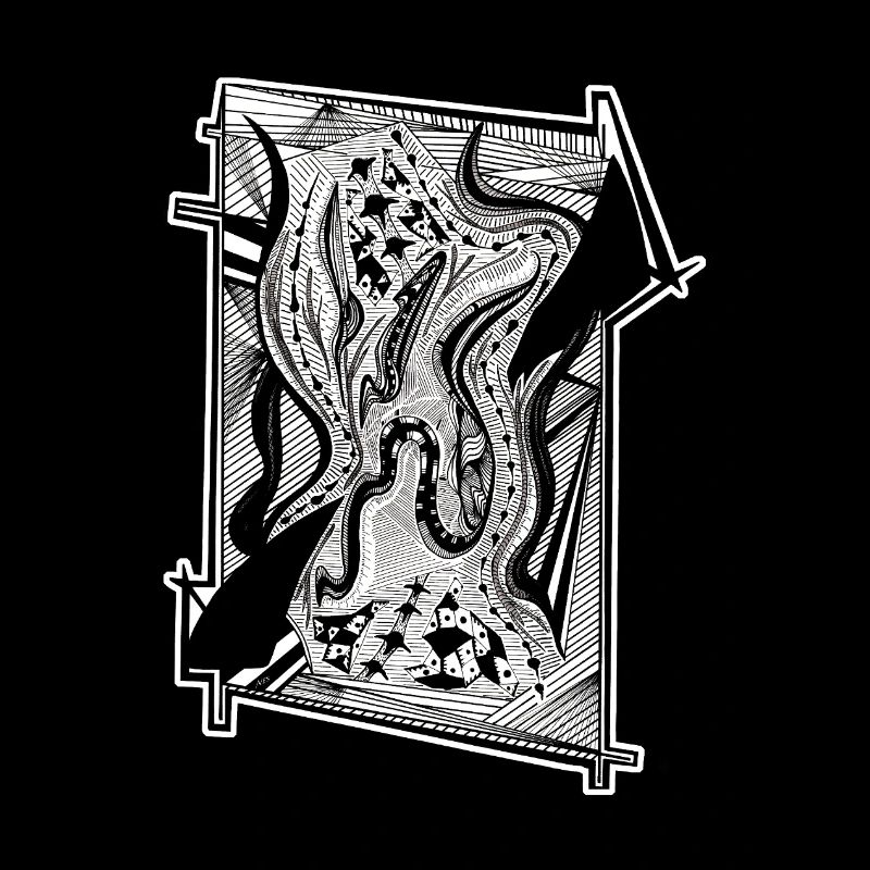 Black and White Abstract Design No. 8