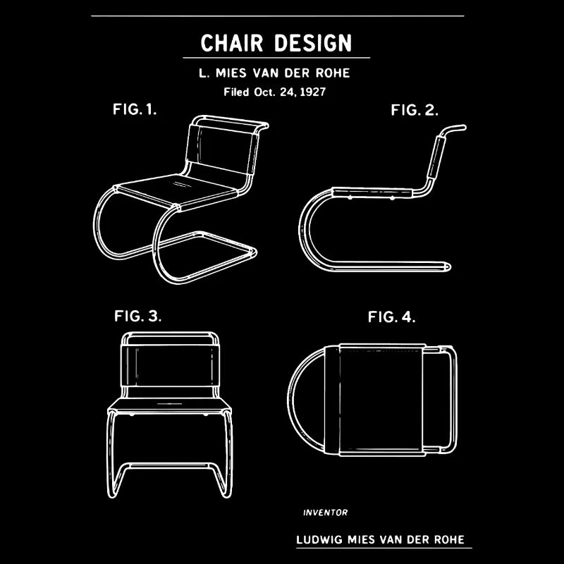 Cantilever Chair Patent Sketch
