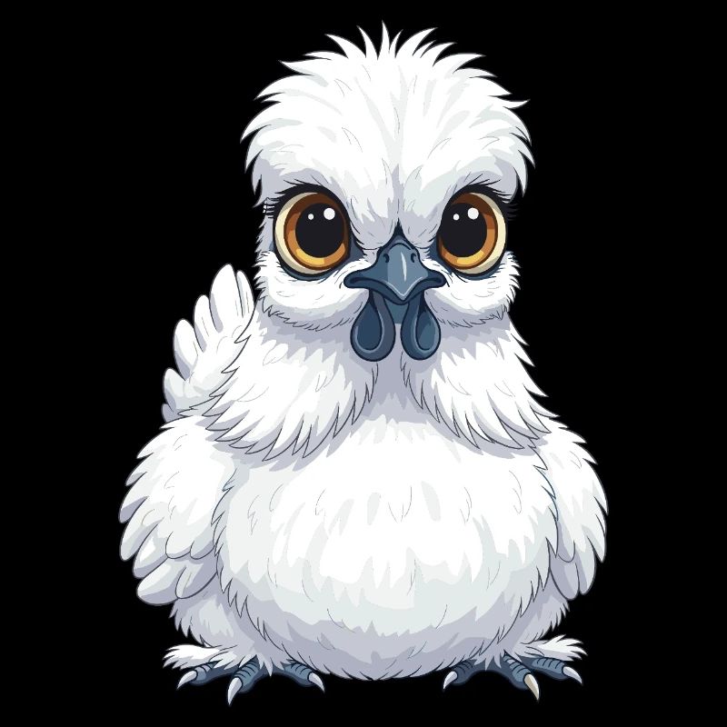 Kawaii Chicken – Fluffy Silkie Chicken