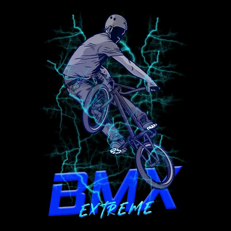 Cascade extrême néon BMX