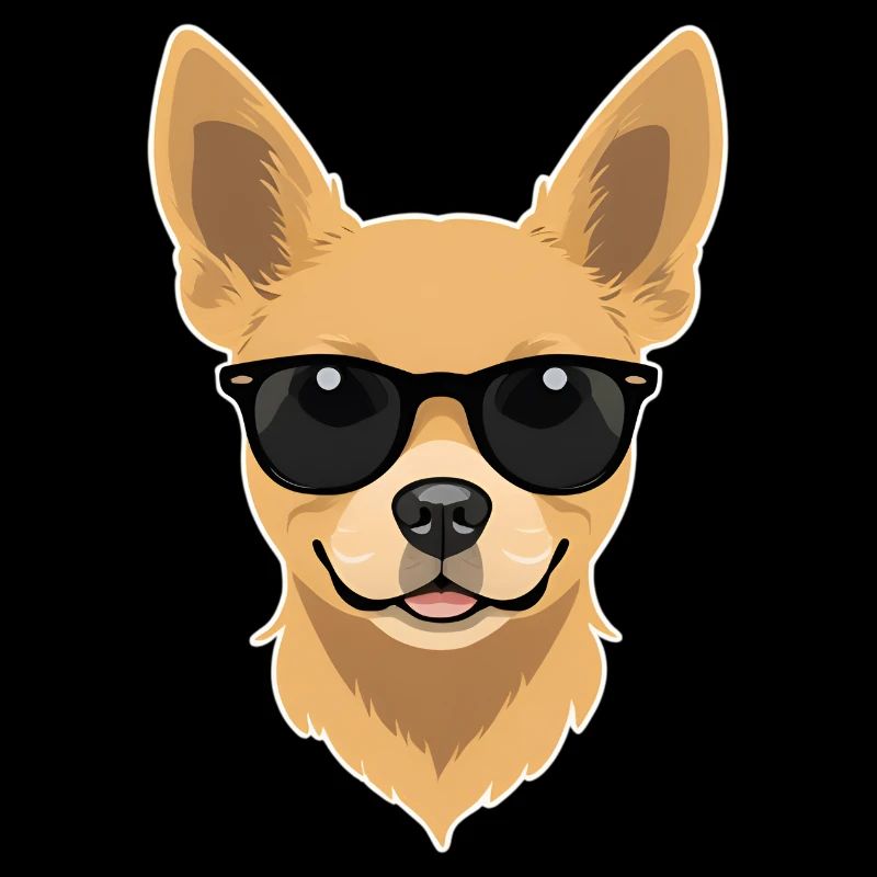 Cooler Hund mit Sonnenbrille