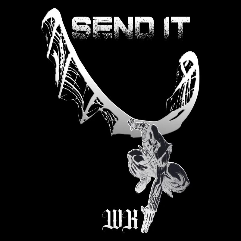 Send It Skelettdrache Grunge