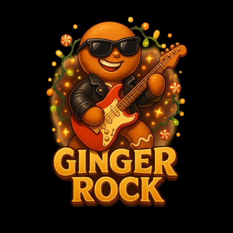 Lebkuchen mit Gitarre Rock n Roll