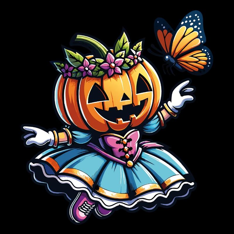 Cute Halloween Princess with Butterfly