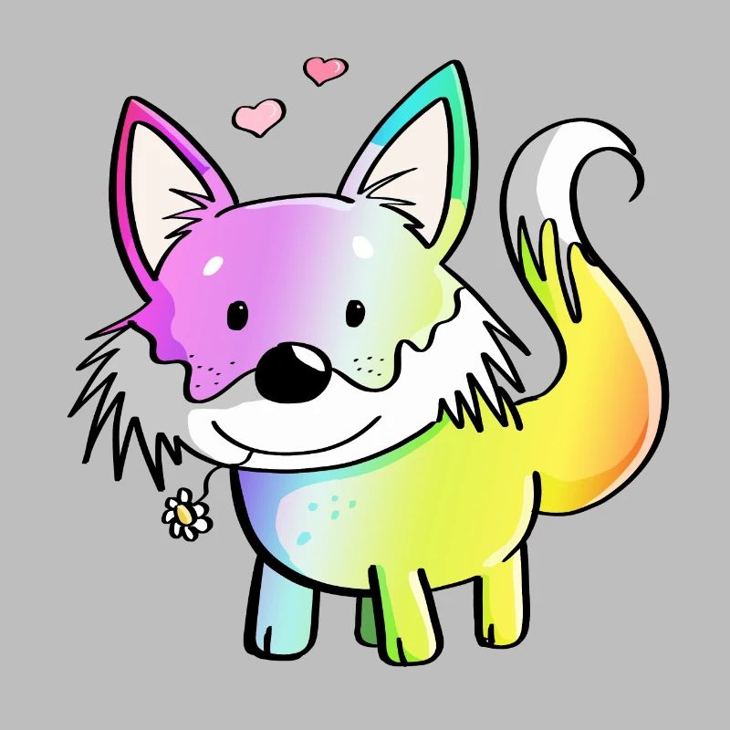 Fuchs Regenbogen - Füchse - Rotfuchs - Raubtier
