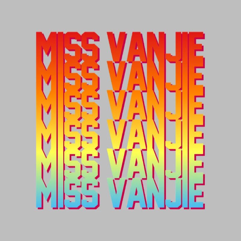 Fräulein Vanjie! Meme Regenbogenfarbe Text