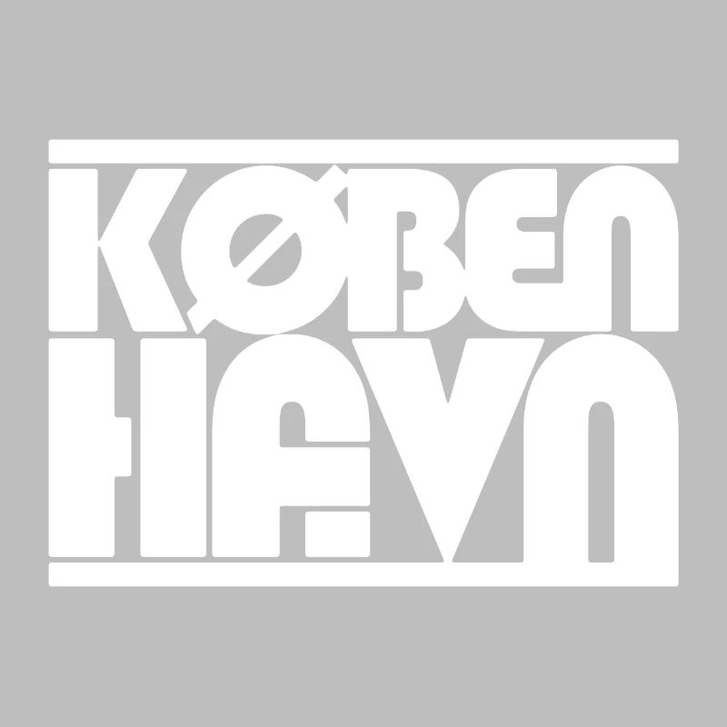 Conception du lettrage du Danmark de Copenhague