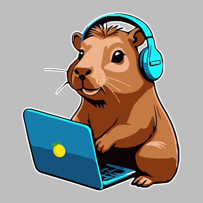 Capybara Programmierer Coder Computer