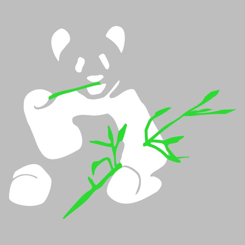 Panda with bamboo