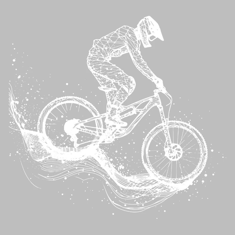 Mountainbiking Zeichnung
