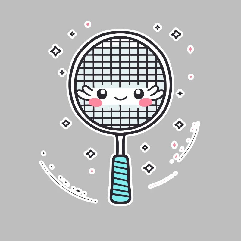 Badminton Racket Comic Look