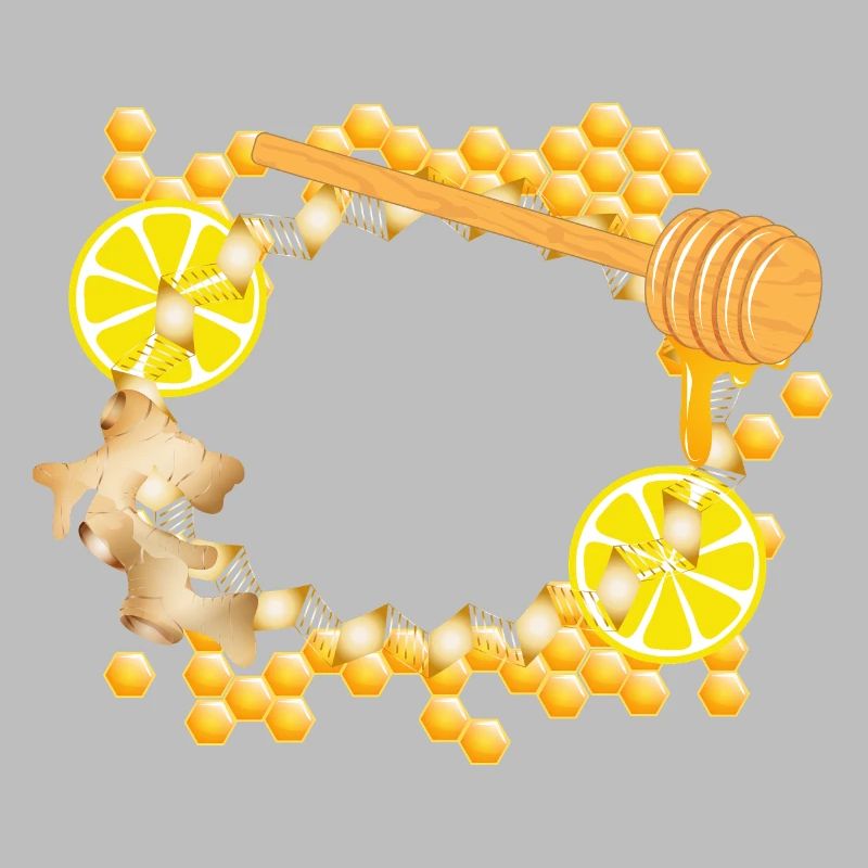 Ginger-Lemon-Honey Frame – Feel-Good Motif