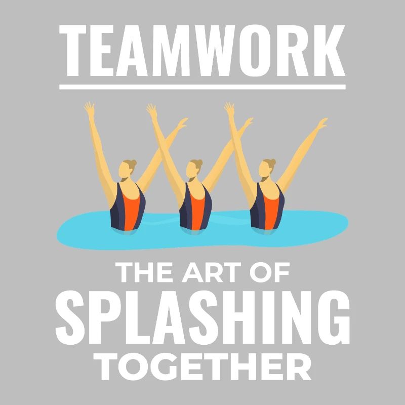 Teamwork Splashing Water Design Synchronized Swim