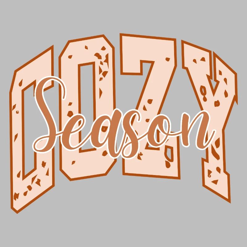 Cozy season exploded pattern and bold typography