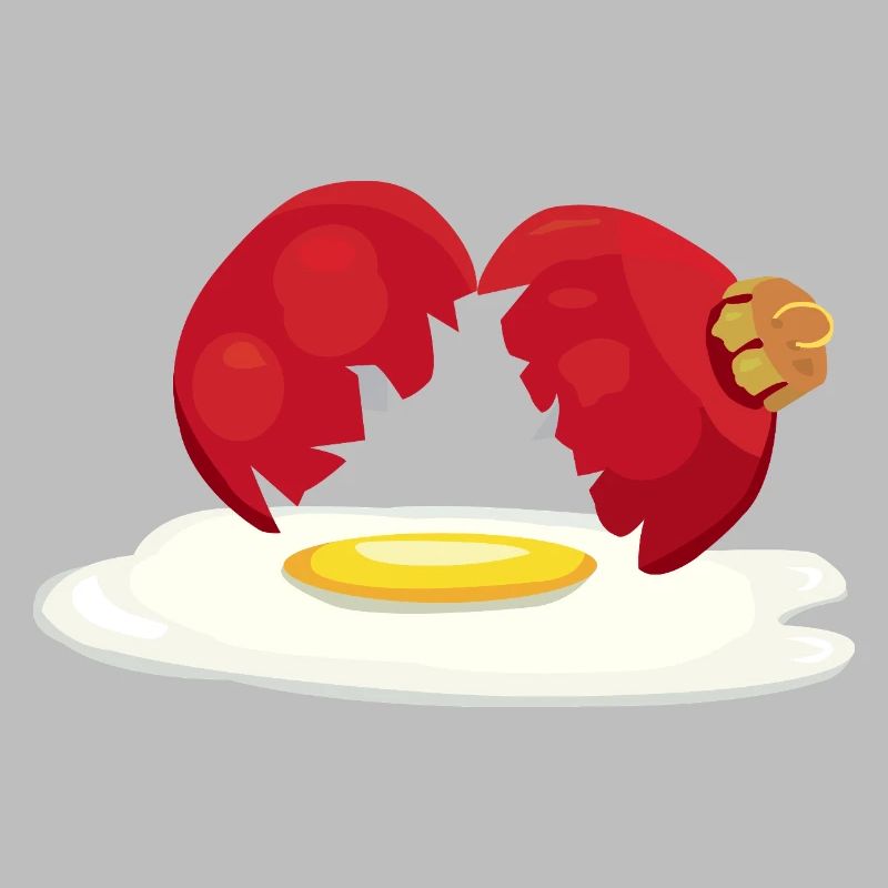 Weihnachtskugel zerbrochenes Ei