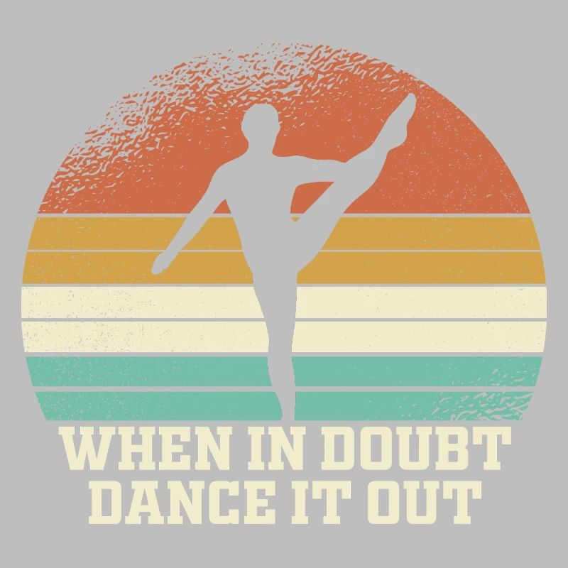 Danse du doute Rétro Coucher de soleil