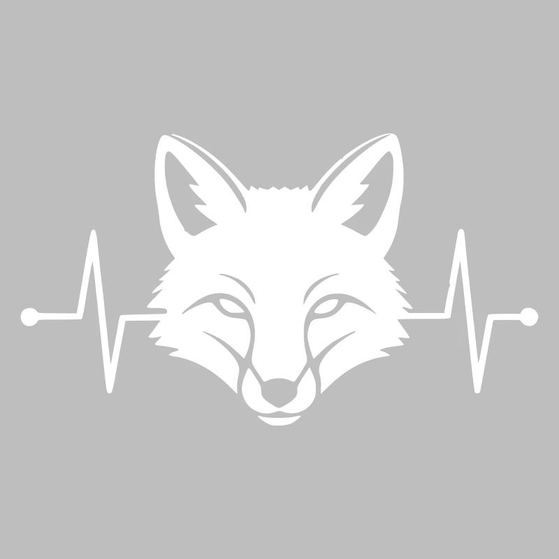 Fox Heartbeat ECG Line Clean Vector