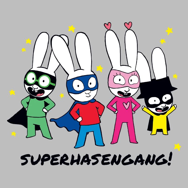 Simon Super Bunny avec sa bande de Super Bunny