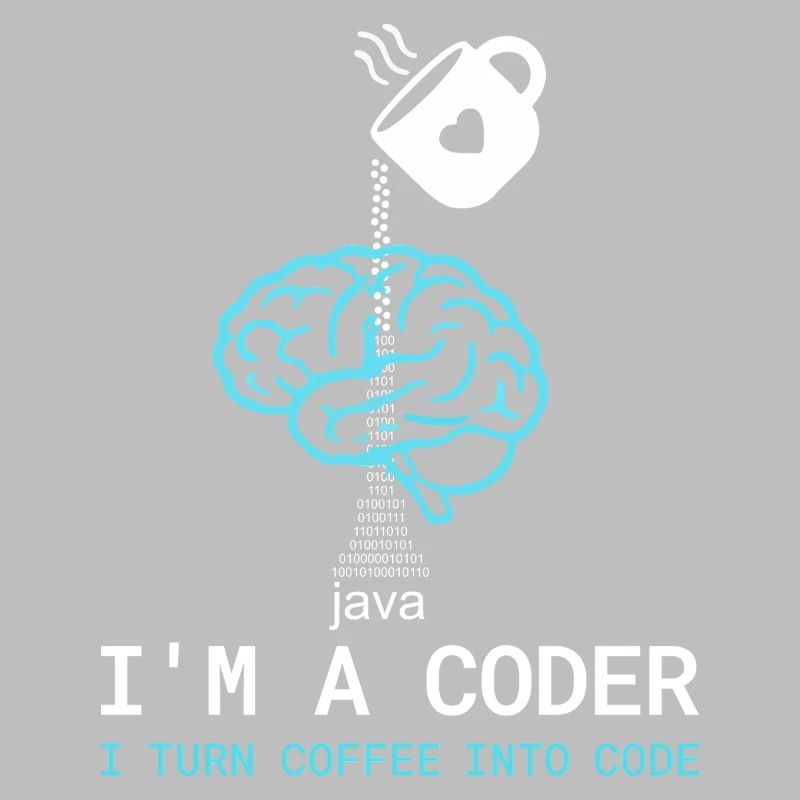 Coder T-Shirt: Coffee into Code – Nerdy Programmie