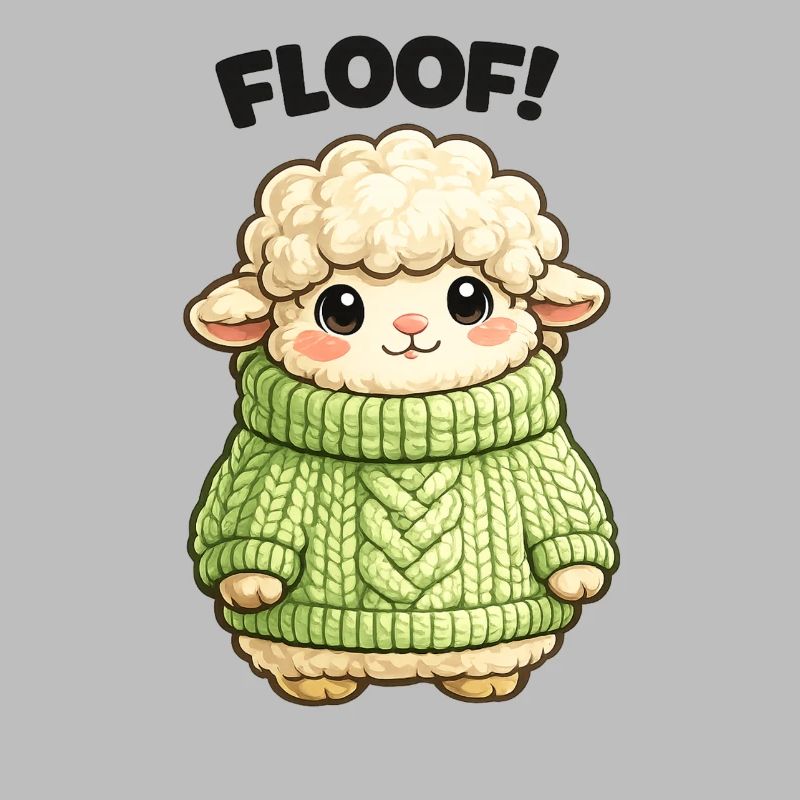 Design de pull mouton câlin