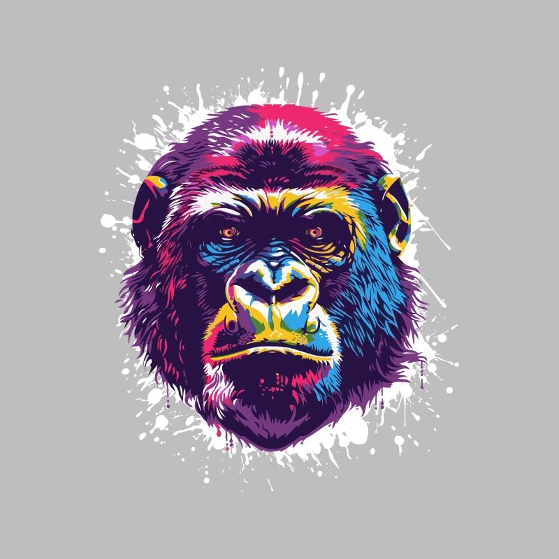 Gorilla Popart Affe Monkey