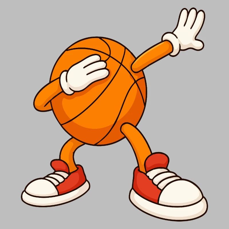 Mascotte de basket-ball couvrant le visage