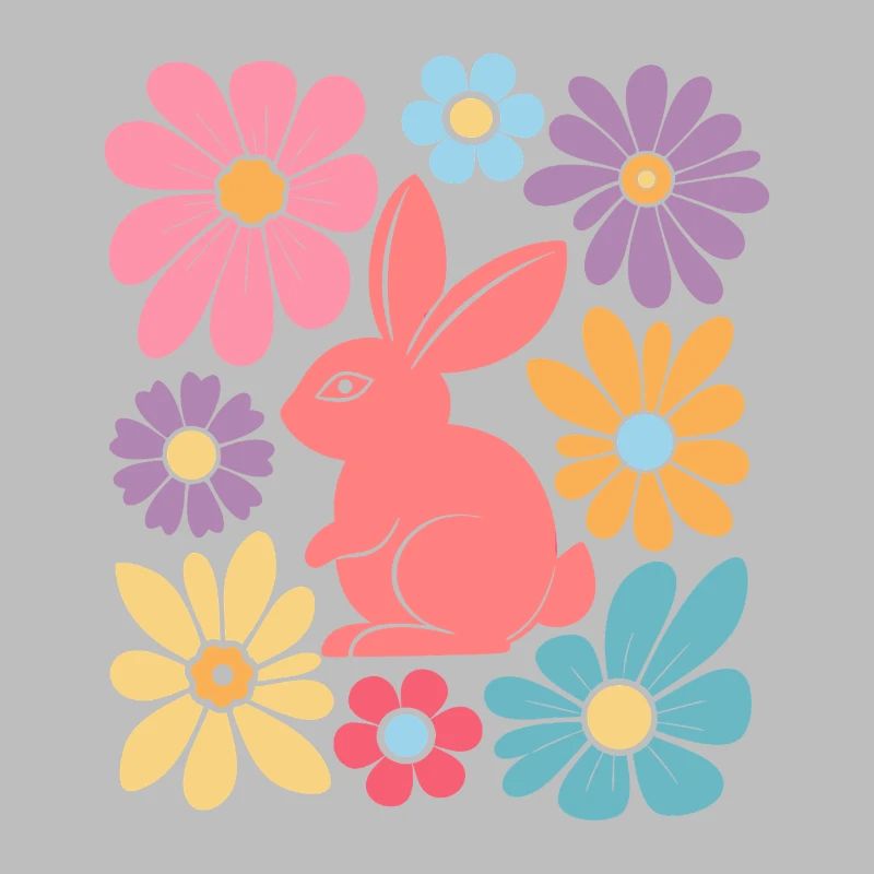 Joyeux lapin de Pâques Boho