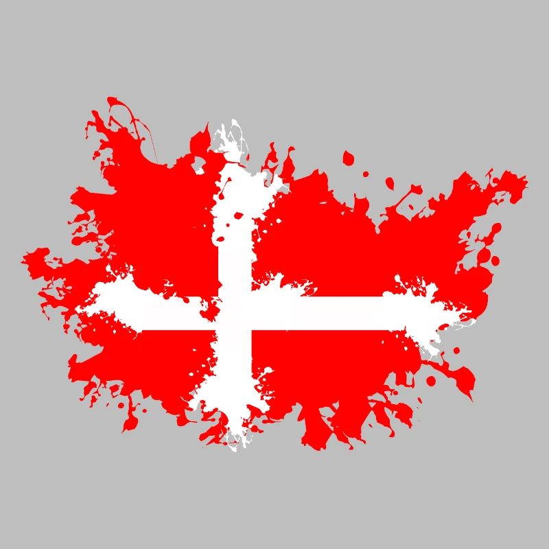 Drapeau éclaboussé du Danemark