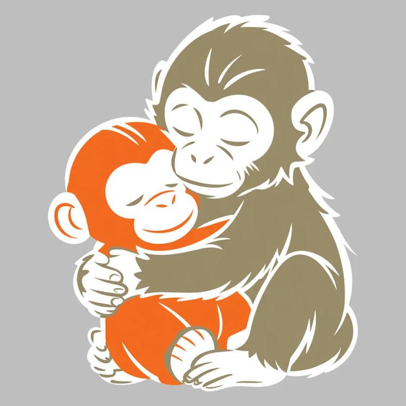 Hugging Monkey Duo