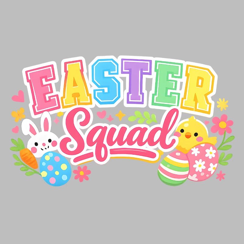 Ostern Squad Bunte Eier Küken