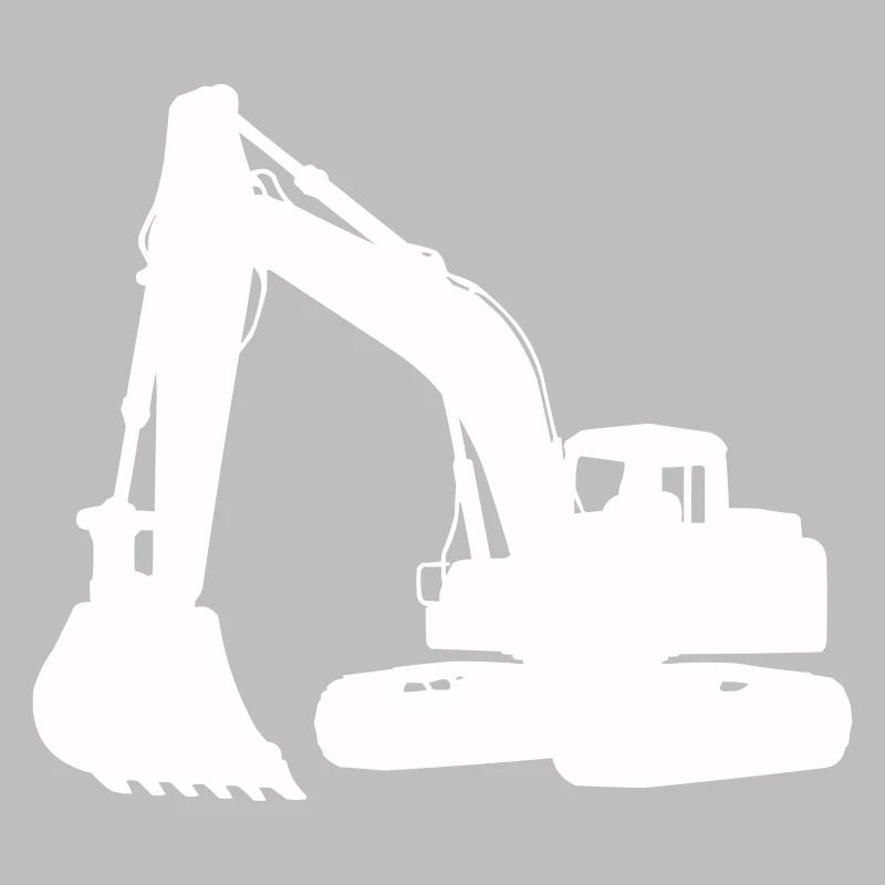 Silhouette d’excavatrice pour la conception de bâtiments