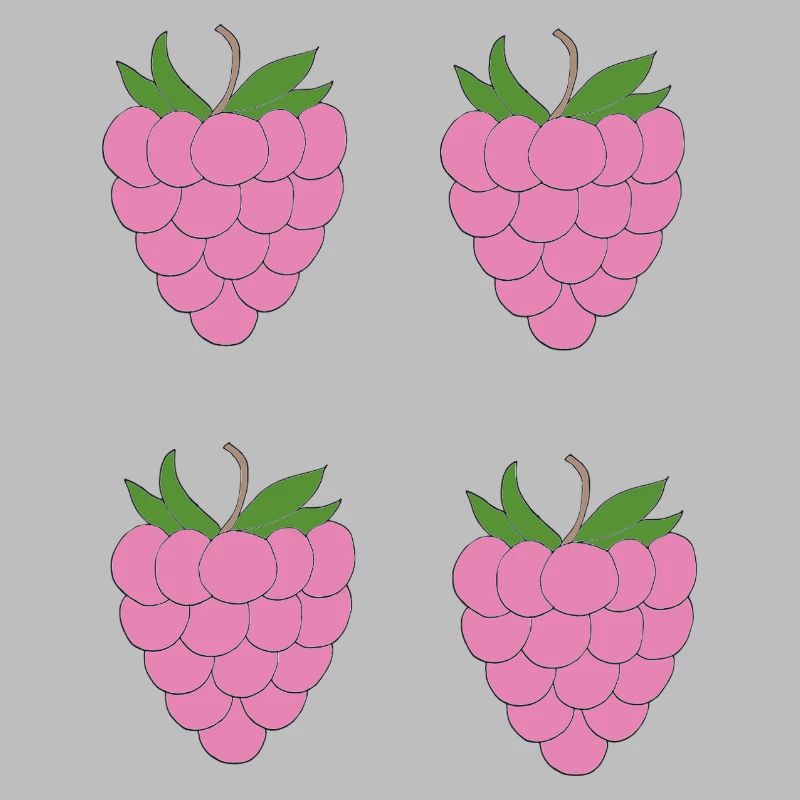 Raspberry Double Cluster Pattern