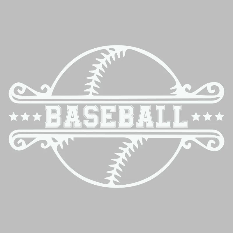 Baseball Ornament Frame Emblem