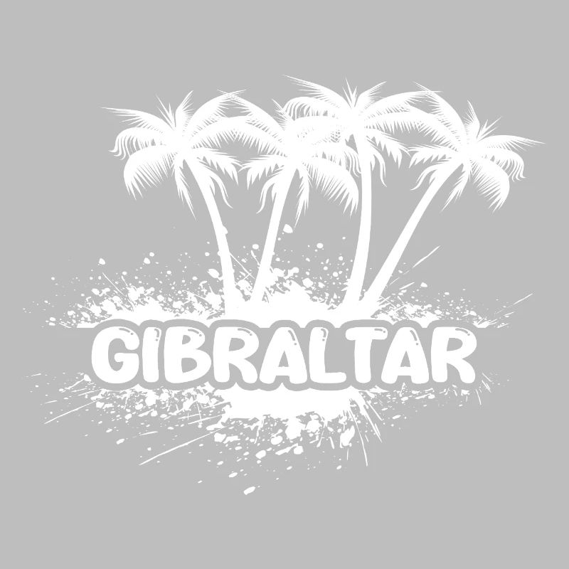 Gibraltar Palm Trees Splash Logo