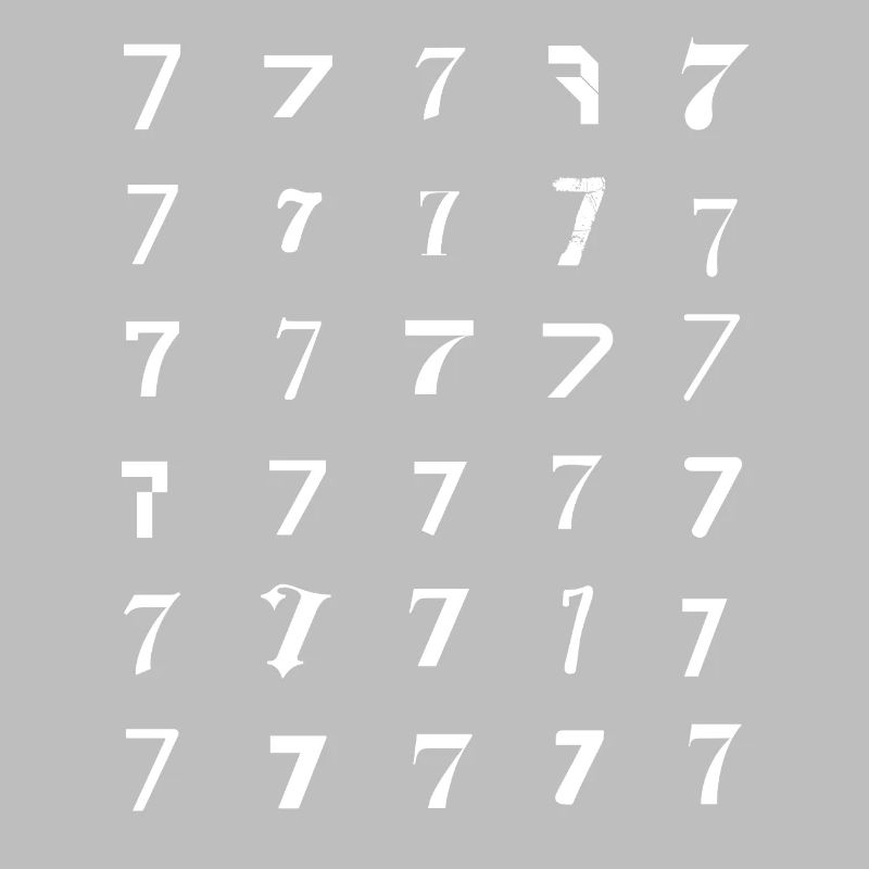 Sevenfold Glyph Grid numerology