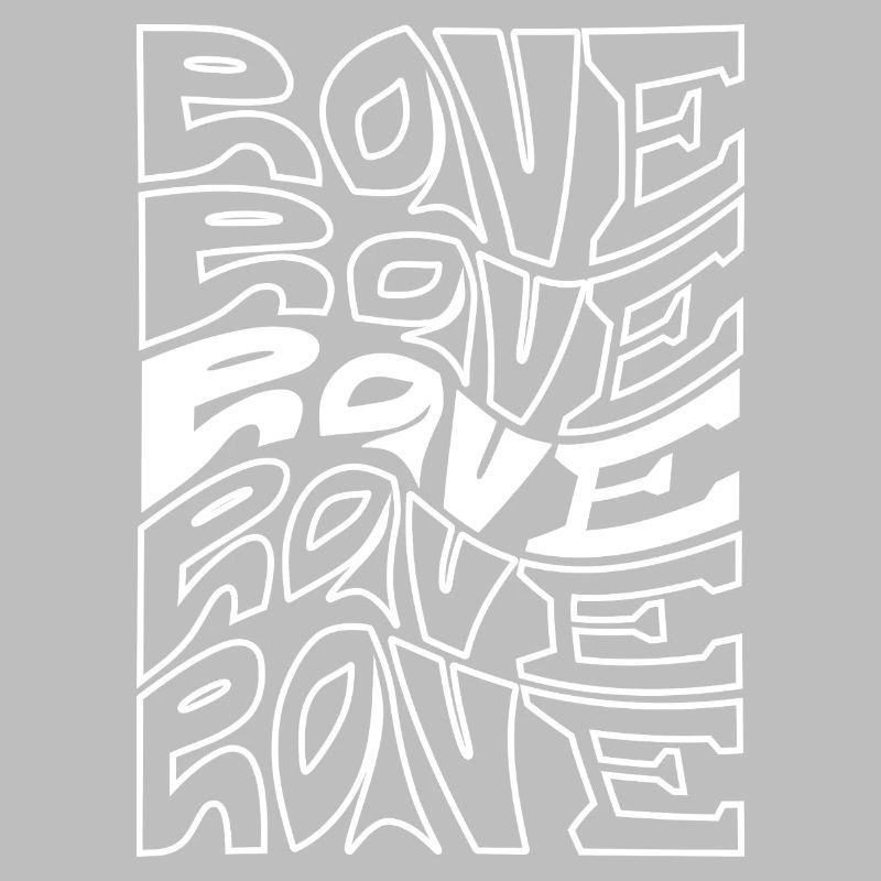 Rave Typography Waves Pattern