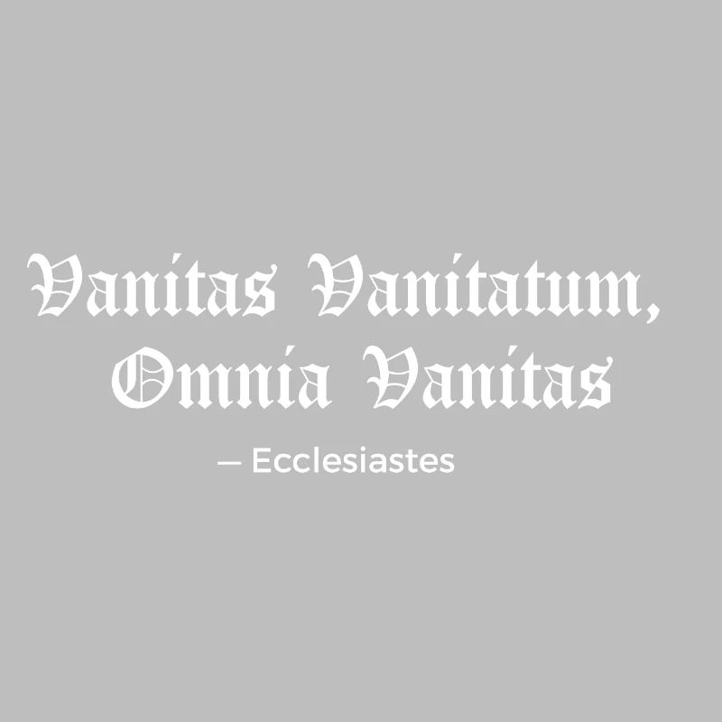 Vanitas Vanitatum Ecclésiaste Imprimé Tee