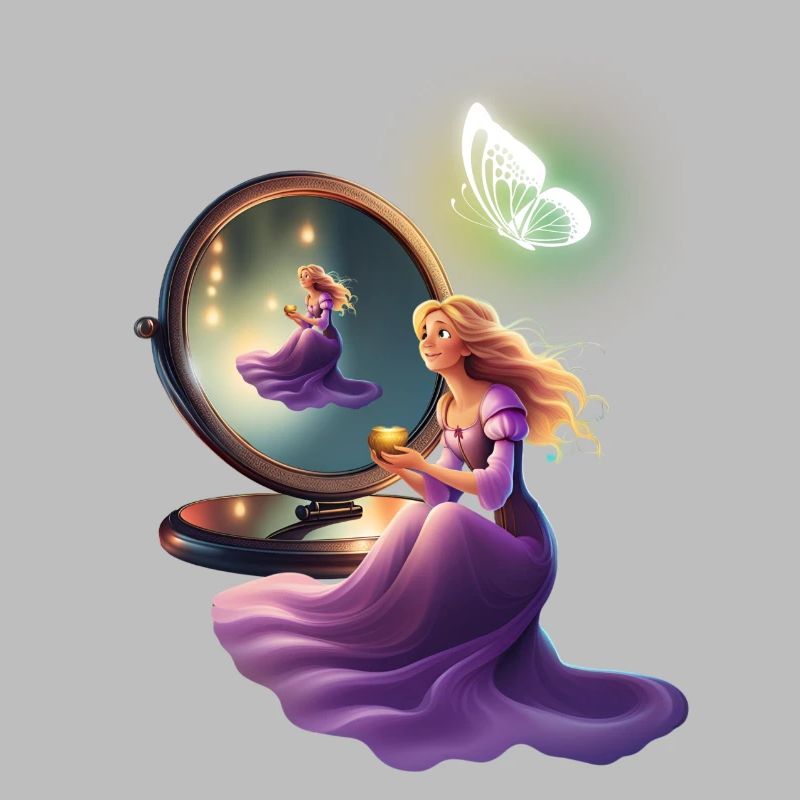 Princesse devant le miroir