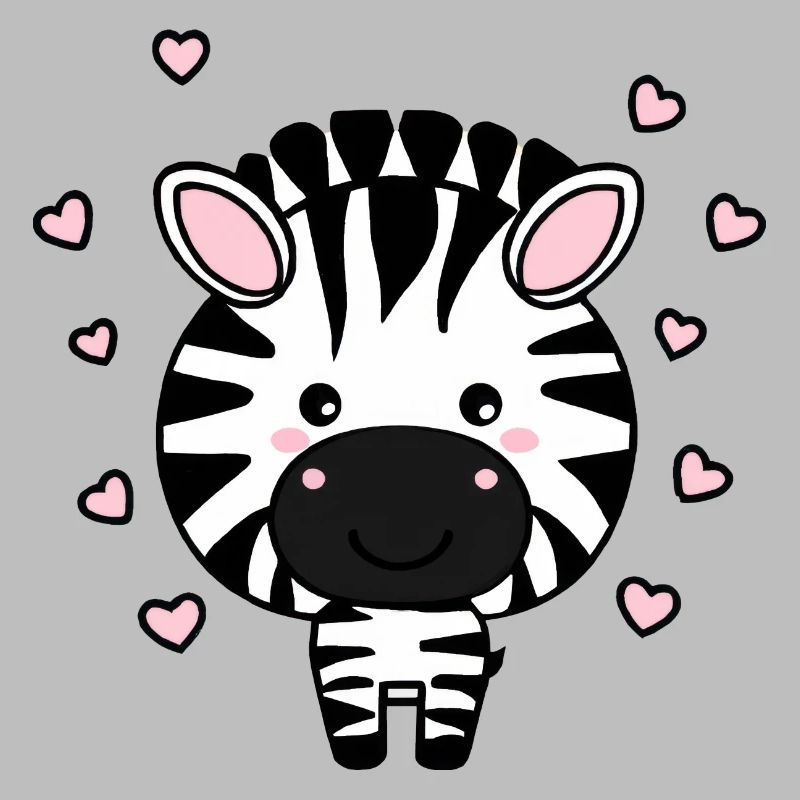 Süßes Zebra mit Herzchen