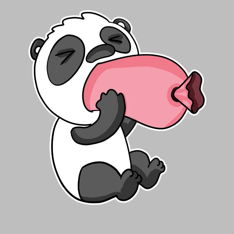 Panda mit Wurst