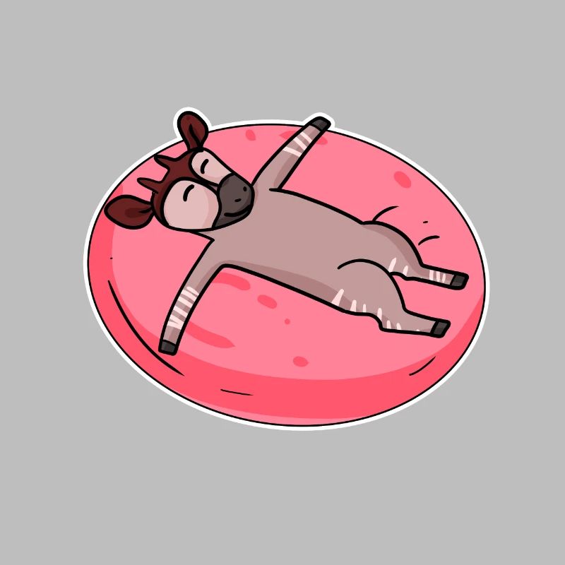 Sleeping okapi forest giraffe