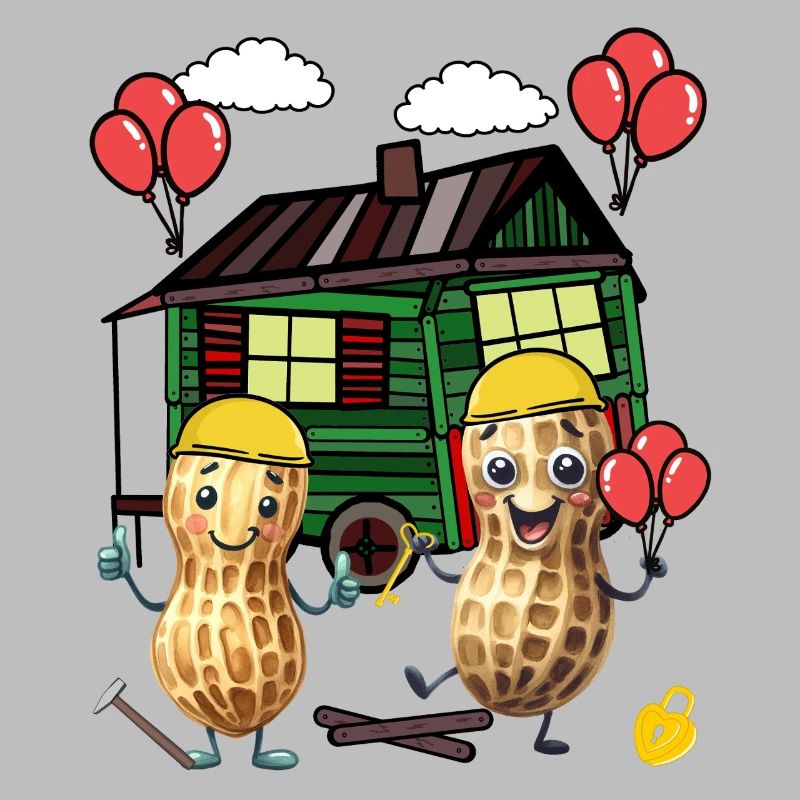 Peanuts Constructeur de maison Constructeur Remorque de construction Maison propre Maison