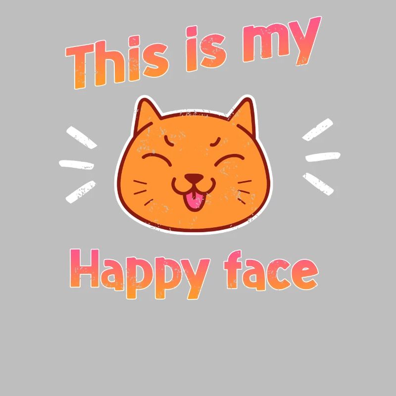C’est mon visage heureux chat de dessin animé mignon